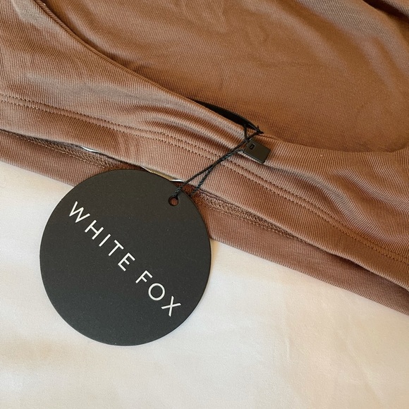 White Fox Boutique Crash The Party Crop Mocha - Small - Picture 8 of 9